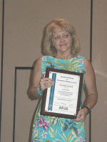 Patty Petry with 2nd place web award